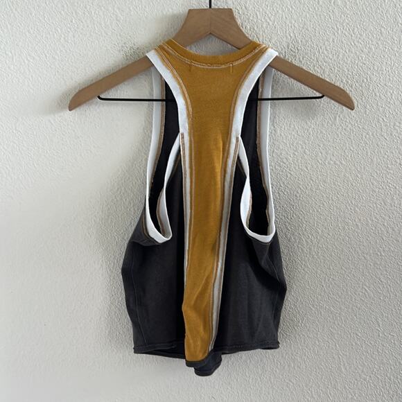 Free People We the Free Colorblock Racerback Fitted Tank Shirt XS - Picture 2 of 7
